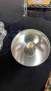 lot 11174 image: Industrial Metal Dome Light Fixture