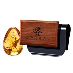 lot 12390 image: CORROY Car Air Freshener Natural Essential Oil Scent, Odor Eliminator and Purifier, Vent Clip Air Freshener for Car (StarterAmber)