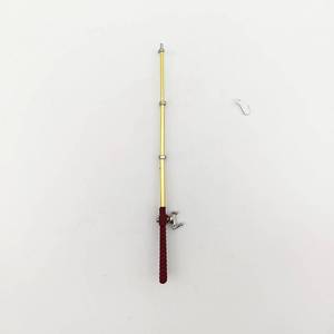 lot 12407 image: SXFSE Dollhouse Decoration Accessories, 112 Dollhouse Miniature Scene Model Fishing Rod Pretend Play Toy (Red, 6.1 inch)
