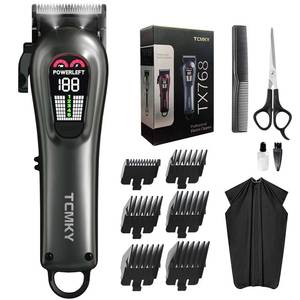 lot 12412 image: TCMKY Hair Clippers for Men Professional Hair Trimmer for Men Cordless&Corded Barber Clippers for Hair Cutting & Grooming.Rechargeable Hair Trimmer Kit for Household(Silvery)