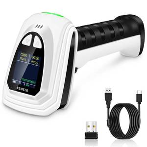 lot 12419 image: KUIIYER 1D QR 2D Barcode Scanner, Bluetooth Wireless Bar Code Scanners with Setting Keypad & LCD Screen Display & AI Voice, Handheld Barcode Reader for iPhone, Android, iPad, Tablet, Computers & POS