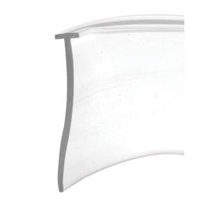 lot 12425 image: Prime-Line M 6211 Shower Door Bottom Sweep, 36 In. x 1 In. Strip, Vinyl Construction, Clear, 532 In. Tee Insert Shape (Single Pack)