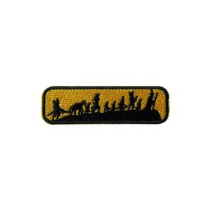 lot 12440 image: SEWOPEW Fellowship Silhouette Orange Hook and Loop Patch for Backpacks Hats Vest Dog Harness Bags, Size 3 Sewing Patches, Fantasy Tactical Appliques for Clothes, Embroidery Patch, Gifts for Boy Girl
