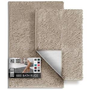 lot 13478 image: Hearth & Harbor Bathroom Rugs, Chenille Bath Mat - Machine Washable Bath Mats for Bathroom Non-Slip Backing Rubber, Quick Dry Bathroom Mat