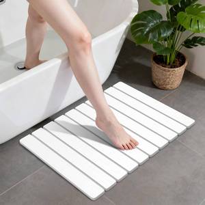 lot 13480 image: Stone Bath Mats for Bathroom, Non-Slip Stone Shower Mat Super Absorbent 24 x 16 Diatomaceous Earth Bath Mat, Quick Dry Leakproof Bathroom Drying Mats Easy to Clean Home Floor Decor RV Essentials