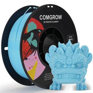 lot 13491 image: Comgrow PETG 3D Printer Filament 1.75mm, High Precision and Tough 3D Printer Filament 1kg (2.2LBS), Dimensional Accuracy - 0.02 mm, Fit Most 3D Printers Light Blue