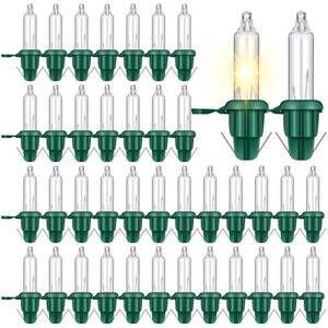 lot 14084 image: Mudder 240 Pieces Replacement Christmas Tree Light Bulbs 2.5v 0.425w LED Christmas Incandescent String Light Replacement Bulbs for Prelit Xmas Tree Indoor Outdoor Decor (Clear)