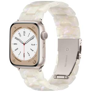 lot 14090 image: Lerobo Resin Watch Band Compatible with Apple Watch Band for Women 40mm 38mm 41mm 42mm 44mm 45mm 46mm 49mm,Fashion Lightweight Tortoise Wristband Strap for iwatch Series 10 9 8 7 6 5 4 3 2 1 SE