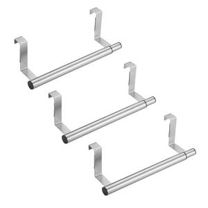 lot 14133 image: HOULIME 3 Packs Retractable Kitchen Towel Rack, Over Door Hand Towel and Washcloth Bar Holder