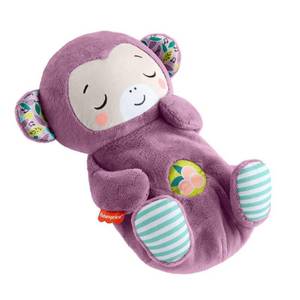 lot 14136 image: Fisher-Price Baby Toy Soothe ��n Snuggle Purple Monkey Plush Portable Sound Machine with Breathing Motion & Lights for Newborns Ages 0 Months
