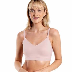 lot 14156 image: Floatley Cozy Adjustable Bra Comfort Wirefree Seamless Bra with Embedded Pad for Women Size M Crystal Pink