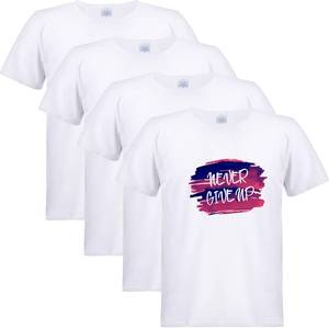 lot 14157 image: Jeere 4 Pieces Unisex Sublimation Blank T Shirt White Shirts for Sublimation Men Women Short Sleeve T-Shirt(4X-Large)