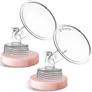 lot 14158 image: Nenesupply 21mm 2 pc Flanges Compatible with Spectra S2 S1 9 Plus Synergy Gold Breastpump Replacement to Spectra Pump Parts Flange Accessories Wide Mouth Work with Valve Backflow Protector Bottle