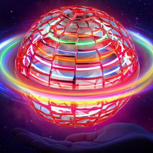 lot 14162 image: Flying Orb Toy 2024 Upgraded Boomerang Ball, Hover Orb, Cosmic Globe Flying Spinner, Hand Controlled Mini Drone Ball, Cool Toys for 6 7 8 9 10 Years Old Boys Girls Teens, Red