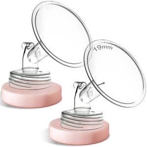 lot 14163 image: Nenesupply 19mm 2 pc Flanges Compatible with Spectra S2 S1 9 Plus Synergy Gold Breastpump Replacement to Spectra Pump Parts Flange Accessories Wide Mouth Work with Valve Backflow Protector Bottle