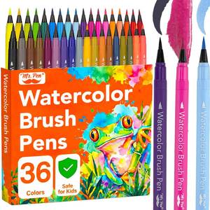 lot 14164 image: Mr. Pen- Watercolor Brush Pens, 36 Pack, Non-Toxic, Watercolor Markers with Flexible Paint Brush Pens for Coloring Books, Calligraphy, Blending, Journaling & Art Projects