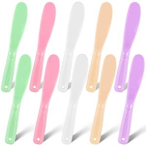 lot 14169 image: 10 Pcs Plastic Cosmetic Spatula Jelly Mask Skincare Lotion Disposable Spatulas for Facials Face Mask Applicator Makeup Scoop Tools(Colorful)