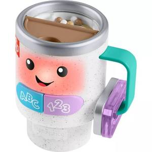 lot 14180 image: Fisher-Price Baby & Toddler Toy Laugh & Learn Coffee Mug Musical Activity with Lights & Educational Songs for Infants Ages 6 Months