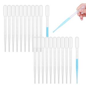 lot 14197 image: ovsor 50PCS Plastic Disposable Transfer Pipettes, 3ml Calibrated Pipette Dropper for Essential Oils, Science Laboratory, DIY Art, Make up Tool
