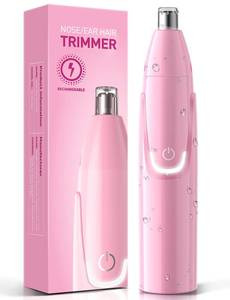lot 14200 image: ZORAMI Rechargeable Ear and Nose Hair Trimmer - 2025 Professional Painless Eyebrow & Facial Hair Trimmer for Men Women, Powerful Motor and Dual-Edge Blades for Smoother Cutting Pink
