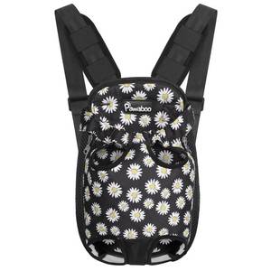 lot 14202 image: Pawaboo Pet Carrier Backpack, Adjustable Pet Front Cat Dog Carrier Backpack Travel Bag, Legs Out, Easy-Fit for Traveling Hiking Camping for Small Medium Dogs Cats Puppies, Small, Black Daisy