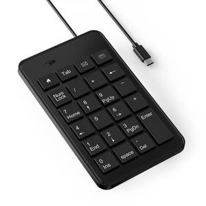 lot 14231 image: CBUS Wired USB-C Numeric Keypad for Laptop, 23 Keys Numpad Keyboard with Tab, Home, Email & Calculator Keys, 5ft Cable, Small and Lightweight Design