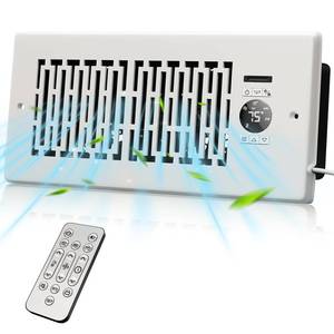 lot 15390 image: MOTCTQVD Register Booster Fan Fits 4�� x 10�� Register Holes, Smart Control Heating Cooling AC Vent Fan, 10-Speed Quiet Register Vent Booster Fans with Thermostat Control & Remote Control