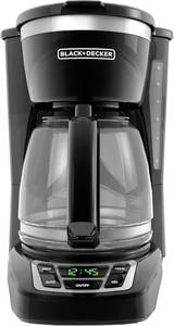 lot 15403 image: BLACKDECKER 12-Cup Digital Coffee Maker, Programmable, Washable Basket Filter, Sneak-A-Cup, Auto Brew, Water Window, Keep Hot Plate, Black