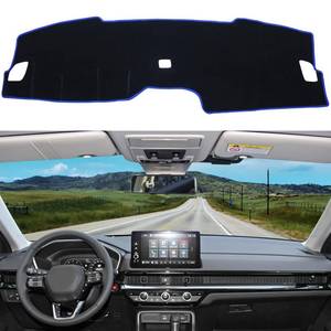 lot 16117 image: LOCOY Dash Cover Mat for Honda CRV Accessories 2023-2025 2026, for CR-V Dashboard Mat, Center Console Cover Sunshield Protector Pad, Dashboard Decorative Interior, UV Rays Protector Mat (Blue Trim)