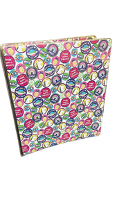 lot 16120 image: Fun Emoji Pattern 3-Ring Binder