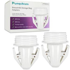 lot 16128 image: Breastmilk Storage Bag Adapters for Spectra S1 S2 Pumps, Avent Comfort Wide Mouth Flange Pump to Use with Lansinoh and Nuk Breastmilk Storage Bags by PumpMom