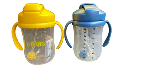 lot 16148 image: Dr Browns Milestones Babys First Straw Cup 2-Pack
