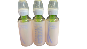 lot 16149 image: Dr Browns Natural Flow Glass Baby Bottles Set of 3