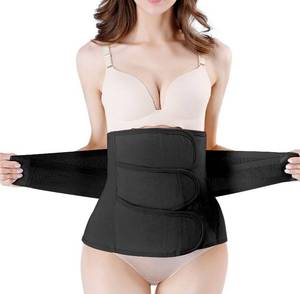 lot 16154 image: Postpartum Girdle C-Section Recovery Belt Back Support Belly Wrap Belly Band Shapewear (Black,L)