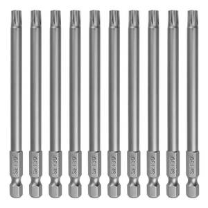 lot 16158 image: VESTTIO T30 Security Torx Bit Set, Tamper Proof Star Bits Set, Drill Bit Set, 10PCS, 14 Inch Hex Shank, 4 inch Length, S2 Alloy Steel, for Power Screwdriver Impact Driver, with Storage Case