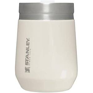 lot 16196 image: STANLEY GO Everyday Wine Tumbler 10 oz  Press Fit Drink Through Lid  Beverage, Coffee, and Cocktail Cup  Insulated Stainless Steel Wine Glass  BPA-Free  Cream Gloss
