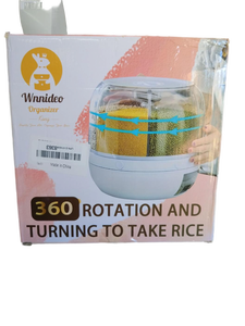 lot 19019 image: Wnnideo 360° Rotating Rice and Grain Storage Organizer