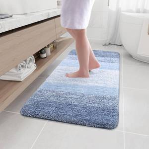 lot 19024 image: Arotive Microfiber Bathroom Rugs, Shaggy Soft and Absorbent Bath Rug, Non-Slip, Thick Plush Machine Washable Dry Bath Mats for Bathroom, Tub and Shower, 44x24, Light Blue, Rectangular