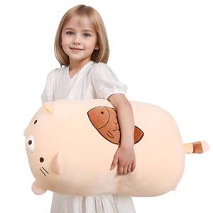 lot 20048 image: 24 Giant Cute Kitten Plush Squishy Pillow Toy, Soft Cat Stuffed Animals, Big Kitty Pet Cushion Plushies Gift for Kids Girls Boys, Birthday, Halloween, Christmas