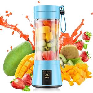 lot 20050 image: YFIXQNSU Portable Blender for Smoothies and Shakes - Mini Blender with 6 Stainless-Steel Blades for Powerful Mix�� Juicer with 380Ml Travel Cup for PicnicGymOffice