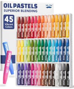 lot 20079 image: Mr. Pen- Oil Pastels for Artists, 45 Pack, Assorted Colors, Hexagonal Oil Pastels for Kids, Beginners, Students