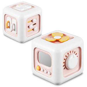 lot 20091 image: SOCBTNSO Busy Cube, Toys for 1 Year Old Girl Gifts, Montessori for Baby Girl, Travel Sensory Toys for Toddlers 1-3, Learning Fine Motor Skills 1st Birthday Girl Gifts 12 Months Easter Basket Stuffers