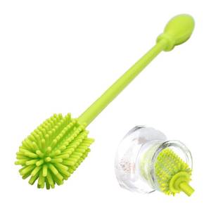 lot 20095 image: A-Brush Silicone Bottle Cleaner Brush, Flexible, Long Handle - Water Bottle Cleaner, Baby Bottle Nipple Brush for Plastic & Glass, BPA-Free Dish Washing Brush A2S Protection