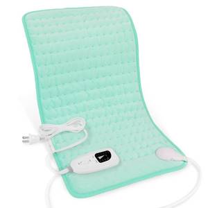 lot 20102 image: Deepsoon Heating Pad,Electric Heating Pads for Back,Neck,Abdomen,Moist Heating Pad for Shoulder,Knee,Arms,Legs,DryMoist Heat & Auto Shut Off,Christmas Gifts for Men and Women,Light Green,24x12 Inch