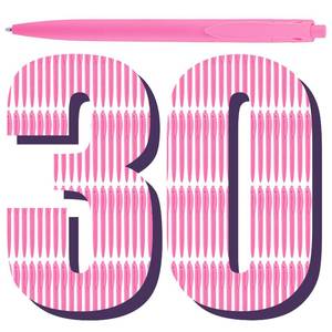 lot 20346 image: Aozora Pens Bulk 28 Pack Click Pens No Bleed Wholesale Retractable Ballpoint Pens Medium Point,Smooth Ink Pens for Journaling School Office Supplies 1.0MM (Pink Ink)