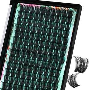 lot 20351 image: Lash Clusters Wet Look 140Pcs Fluffy Eyelash Cluster Ultra-Thin Lash Band Eyelashes Extensions Spiky Anime Wide Span Lashes(Sunflower,D-10mm)