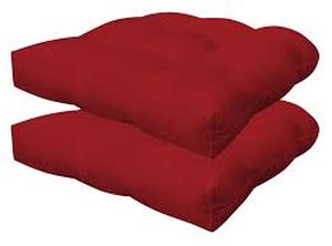 lot 1518 image: Red throw pillows approximately 16x16 in two pack
