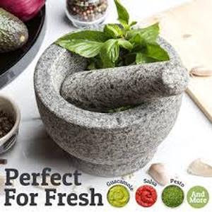 lot 5814 image: Priority Chef Stone Mortar and Pestle Set handle broken