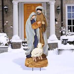 lot 6059 image: Holy Family Nativity Display Standee