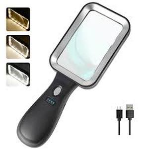 lot 14132 image: LED Handheld Magnifying Glass 5X15X